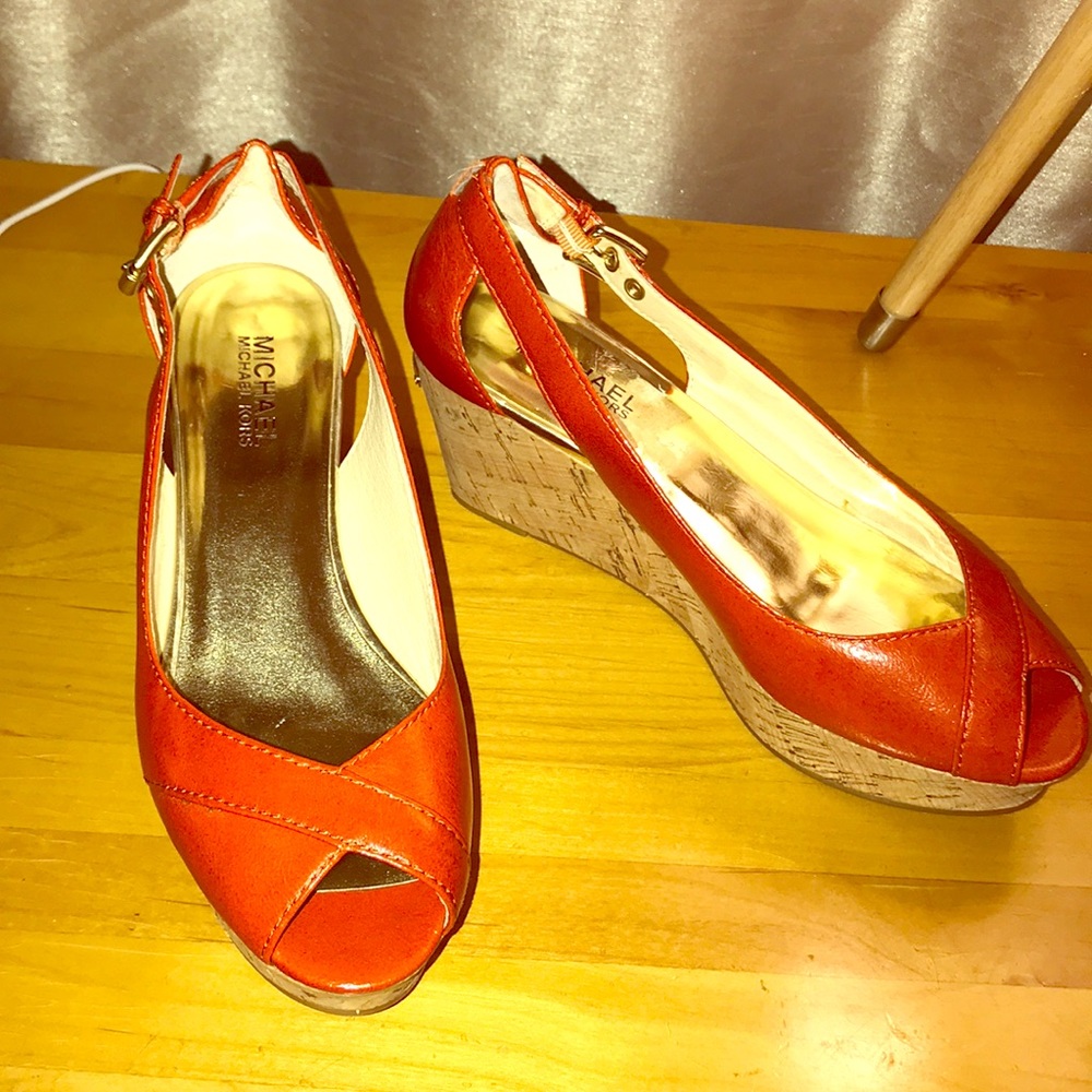 Michael Kors cork wedges